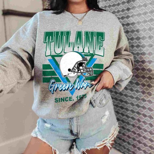 T Sweatshirt Women 0 TSNCAA08 Tulane Green Wave Vintage Team University College NCAA Football T Shirt