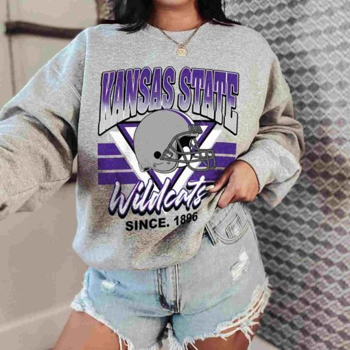 T Sweatshirt Women 0 TSNCAA18 Kansas State Wildcats Vintage Team University College NCAA Football T Shirt