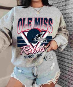 T Sweatshirt Women 0 TSNCAA33 Ole Miss Rebels Vintage Team University College NCAA Football T Shirt