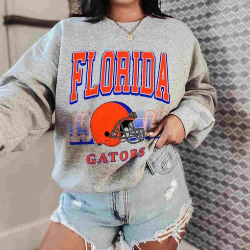 T Sweatshirt Women 0 TSNCAA42 Florida Gators Retro Helmet University College NCAA Football T Shirt