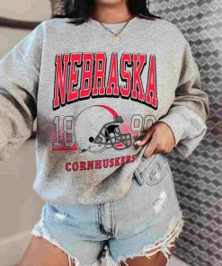 T Sweatshirt Women 0 TSNCAA43 Nebraska Retro Helmet University College NCAA Football T Shirt