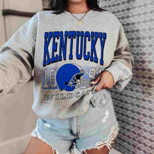 T Sweatshirt Women 0 TSNCAA51 Kentucky Wildcats Retro Helmet University College NCAA Football T Shirt