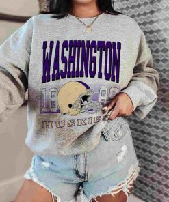 T Sweatshirt Women 0 TSNCAA53 Washington Huskies Retro Helmet University College NCAA Football T Shirt