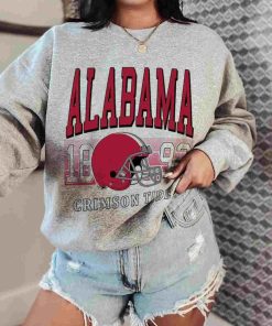 T Sweatshirt Women 0 TSNCAA55 Alabama Crimson Tide Retro Helmet University College NCAA Football T Shirt