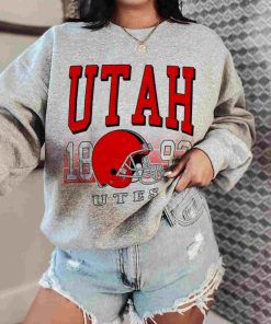 T Sweatshirt Women 0 TSNCAA56 Utah Utes Retro Helmet University College NCAA Football T Shirt 1