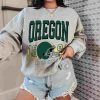 T Sweatshirt Women 0 TSNCAA58 Oregon Ducks Retro Helmet University College NCAA Football T Shirt