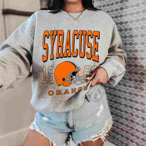 T Sweatshirt Women 0 TSNCAA64 Syracuse Orange Retro Helmet University College NCAA Football T Shirt
