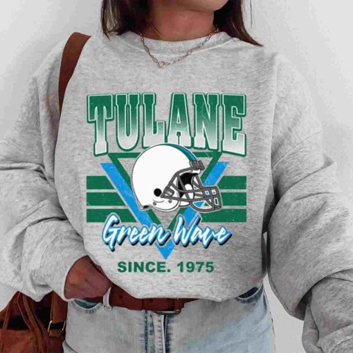 T Sweatshirt Women 00 TSNCAA08 Tulane Green Wave Vintage Team University College NCAA Football T Shirt