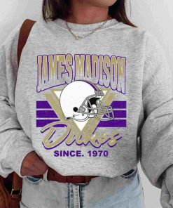 T Sweatshirt Women 00 TSNCAA10 James Madison Dukes Vintage Team University College NCAA Football T Shirt
