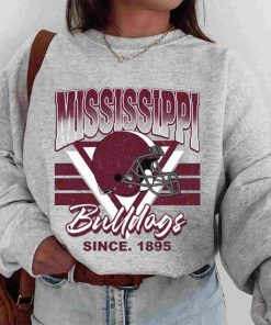 T Sweatshirt Women 00 TSNCAA28 Mississippi Bulldogs Vintage Team University College NCAA Football T Shirt