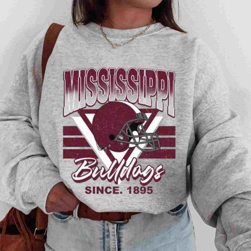 T Sweatshirt Women 00 TSNCAA28 Mississippi Bulldogs Vintage Team University College NCAA Football T Shirt