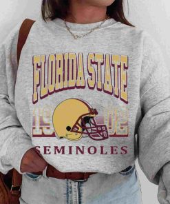 T Sweatshirt Women 00 TSNCAA39 Florida State Seminoles Retro Helmet University College NCAA Football T Shirt