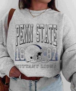 T Sweatshirt Women 00 TSNCAA50 Penn State Nittany Lions Retro Helmet University College NCAA Football T Shirt