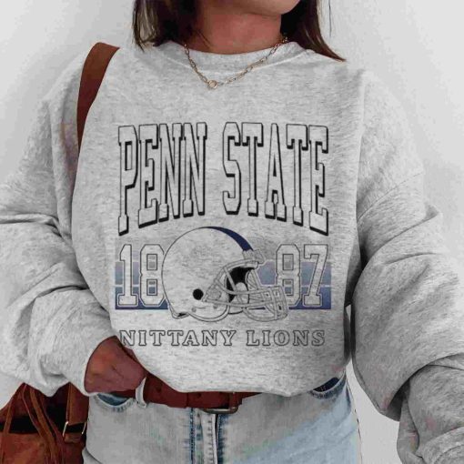 T Sweatshirt Women 00 TSNCAA50 Penn State Nittany Lions Retro Helmet University College NCAA Football T Shirt