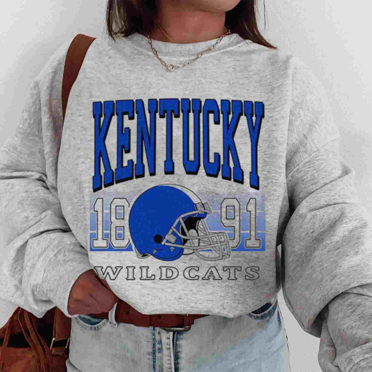 Kentucky Wildcats Retro Helmet University College NCAA Football T