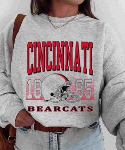 T Sweatshirt Women 00 TSNCAA60 Cincinnati Bearcats Retro Helmet University College NCAA Football T Shirt