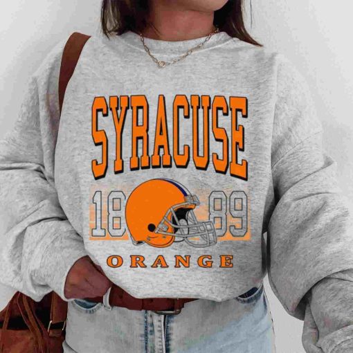 T Sweatshirt Women 00 TSNCAA64 Syracuse Orange Retro Helmet University College NCAA Football T Shirt