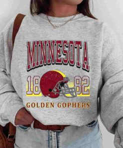 T Sweatshirt Women 00 TSNCAA67 Minnesota Golden Gophers Retro Helmet University College NCAA Football T Shirt