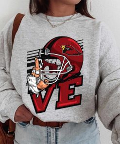 T Sweatshirt Women 1 DSBN012 Love Sign Arizona Cardinals T Shirt