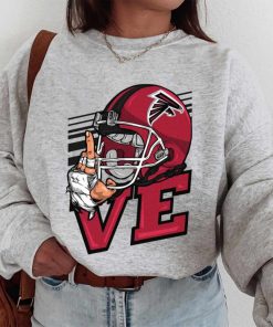 T Sweatshirt Women 1 DSBN020 Love Sign Atlanta Falcons T Shirt