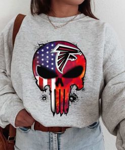 T Sweatshirt Women 1 DSBN028 Punisher Skull Atlanta Falcons T Shirt