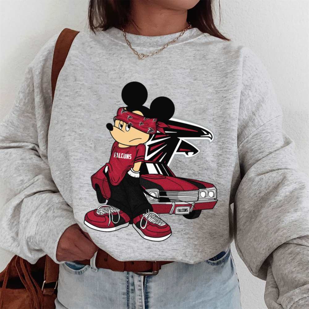 Mickey Gangster And Car Atlanta Falcons T-Shirt