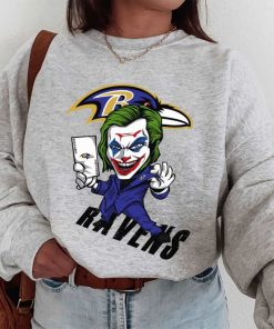 T Sweatshirt Women 1 DSBN047 Joker Smile Baltimore Ravens T Shirt
