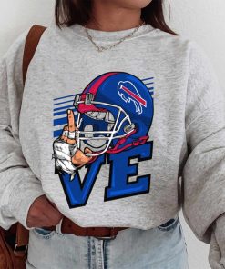 T Sweatshirt Women 1 DSBN061 Love Sign Buffalo Bills T Shirt
