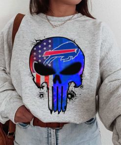 T Sweatshirt Women 1 DSBN063 Punisher Skull Buffalo Bills T Shirt