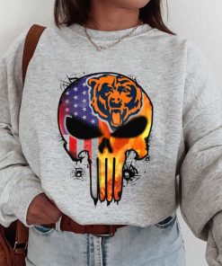 T Sweatshirt Women 1 DSBN085 Punisher Skull Chicago Bears T Shirt
