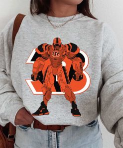 T Sweatshirt Women 1 DSBN098 Transformer Robot Cincinnati Bengals T Shirt