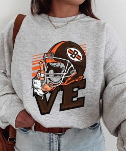 T Sweatshirt Women 1 DSBN114 Love Sign Cleveland Browns T Shirt