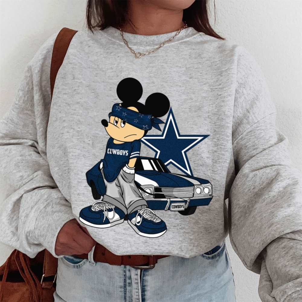 Mickey Gangster And Car Dallas Cowboys T-Shirt