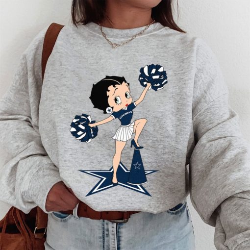 T Sweatshirt Women 1 DSBN142 Betty Boop Halftime Dance Dallas Cowboys T Shirt