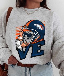 T Sweatshirt Women 1 DSBN156 Love Sign Denver Broncos T Shirt