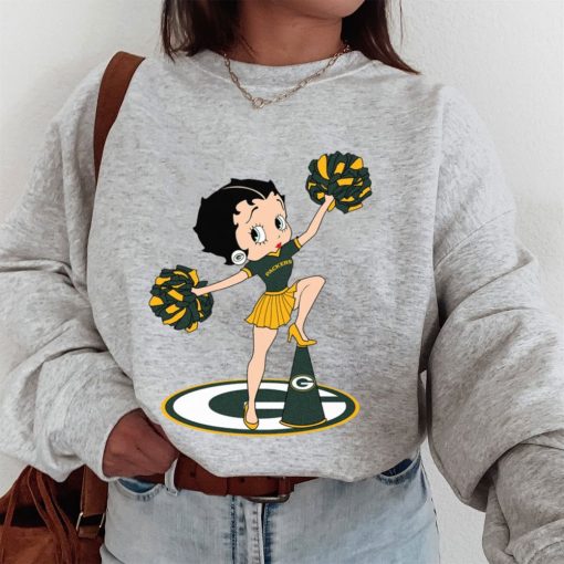 T Sweatshirt Women 1 DSBN178 Betty Boop Halftime Dance Green Bay Packers T Shirt
