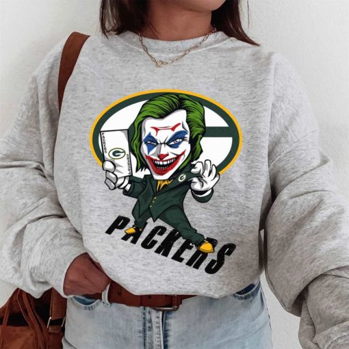 T Sweatshirt Women 1 DSBN190 Joker Smile Green Bay Packers T Shirt