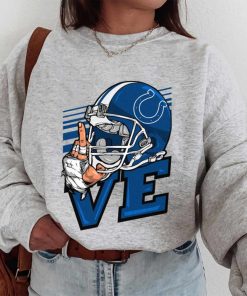 T Sweatshirt Women 1 DSBN219 Love Sign Indianapolis Colts T Shirt