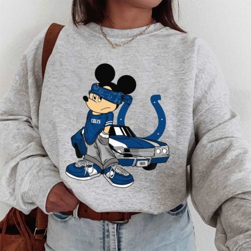 T Sweatshirt Women 1 DSBN224 Mickey Gangster And Car Indianapolis Colts T Shirt