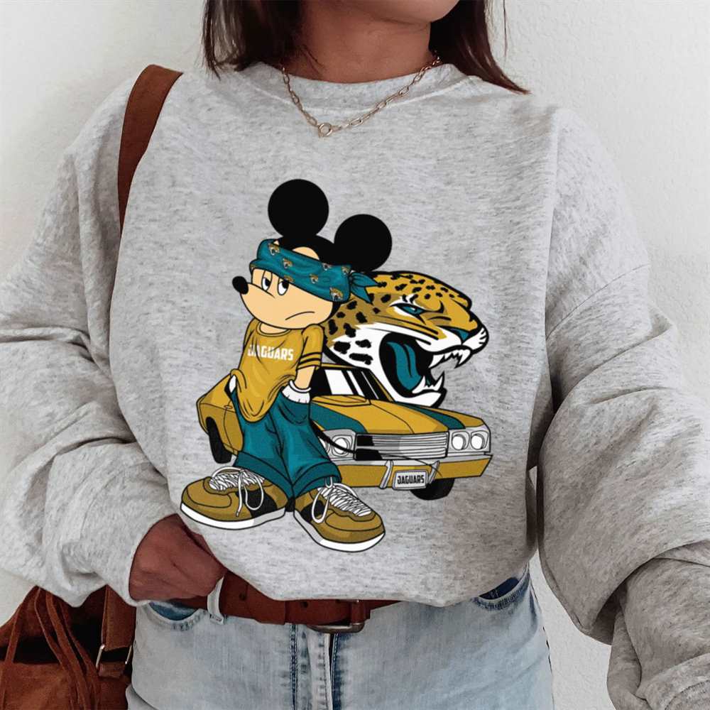 Mickey Gangster And Car Jacksonville Jaguars T-Shirt