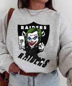 T Sweatshirt Women 1 DSBN267 Joker Smile Las Vegas Raiders T Shirt