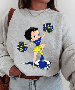 T Sweatshirt Women 1 DSBN290 Betty Boop Halftime Dance Los Angeles Rams T Shirt