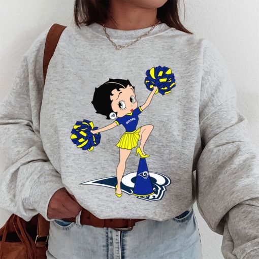 T Sweatshirt Women 1 DSBN290 Betty Boop Halftime Dance Los Angeles Rams T Shirt