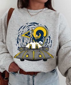 T Sweatshirt Women 1 DSBN302 Rick Morty In Spaceship Los Angeles Rams T Shirt