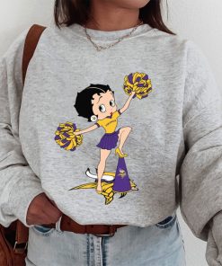 T Sweatshirt Women 1 DSBN322 Betty Boop Halftime Dance Minnesota Vikings T Shirt