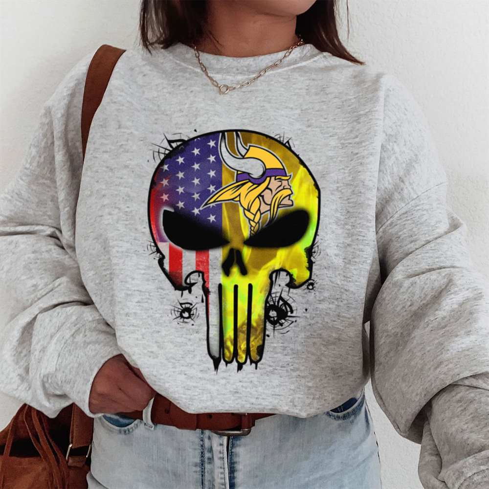 Punisher Skull Minnesota Vikings T-Shirt