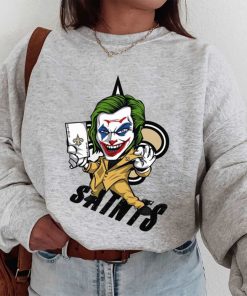 T Sweatshirt Women 1 DSBN365 Joker Smile New Orleans Saints T Shirt