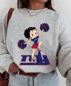 T Sweatshirt Women 1 DSBN370 Betty Boop Halftime Dance New York Giants T Shirt