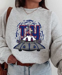 T Sweatshirt Women 1 DSBN375 Rick Morty In Spaceship New York Giants T Shirt