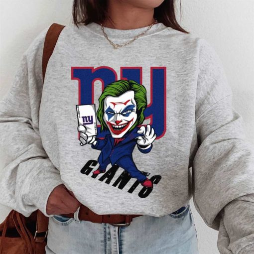 T Sweatshirt Women 1 DSBN377 Joker Smile New York Giants T Shirt